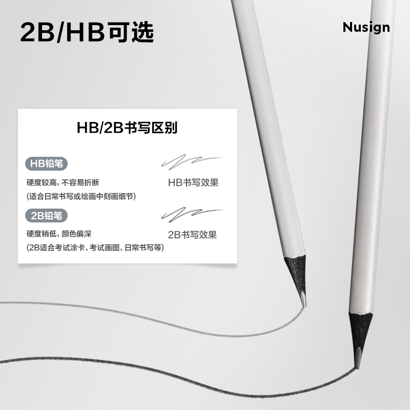 纽赛NS726-HB三角杆黑木纽赛铅笔HB(混)(10支/盒)