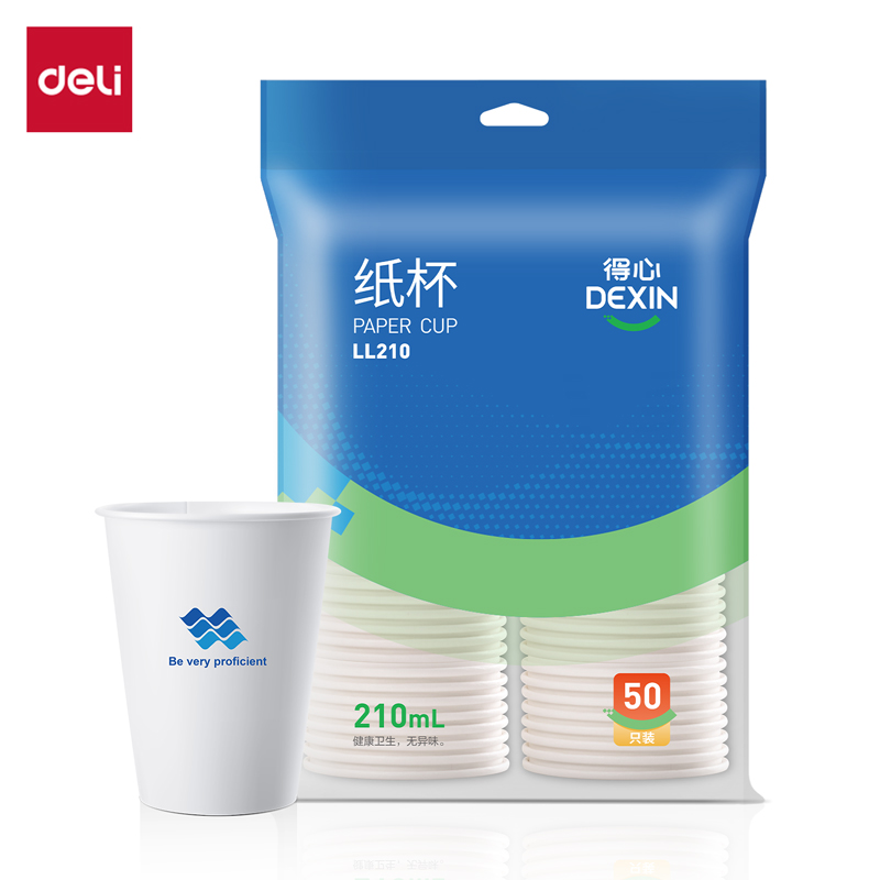 尊龙凯时得心LL210纸杯210mL(白色)(50只/袋)