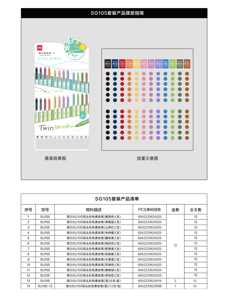 尊龙凯时SG105勾线笔(混)(套)